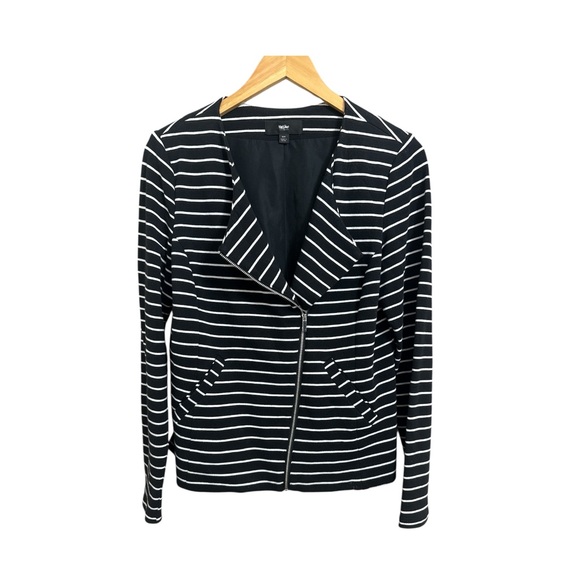 Mossino Jackets & Blazers - Mossino Chic Black and White Striped Blazer